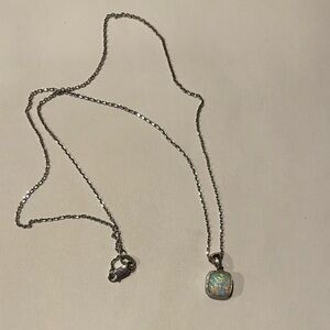 Opal Sterling Silver Necklace